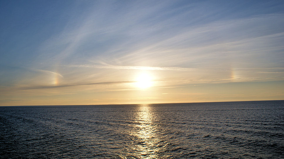 Color Line Fantasy, zonsondergang