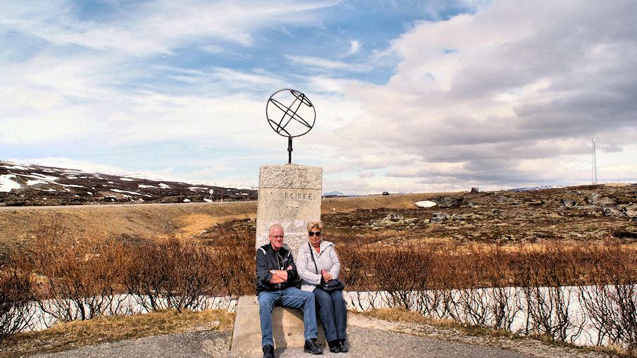 E6 Saltfjellet.  Poolcirkel Arctic circel