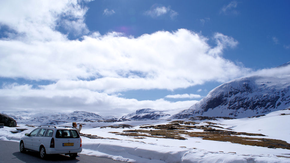 Rv55 uitzicht op de Jotunheimen Mountains